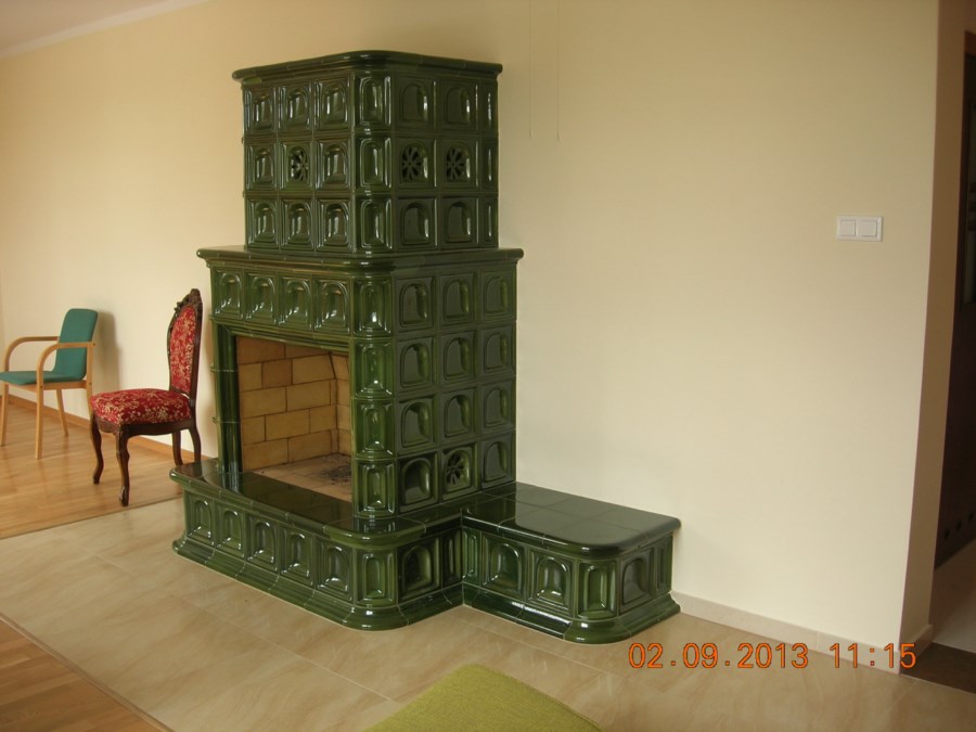 kominek otwarty kafle