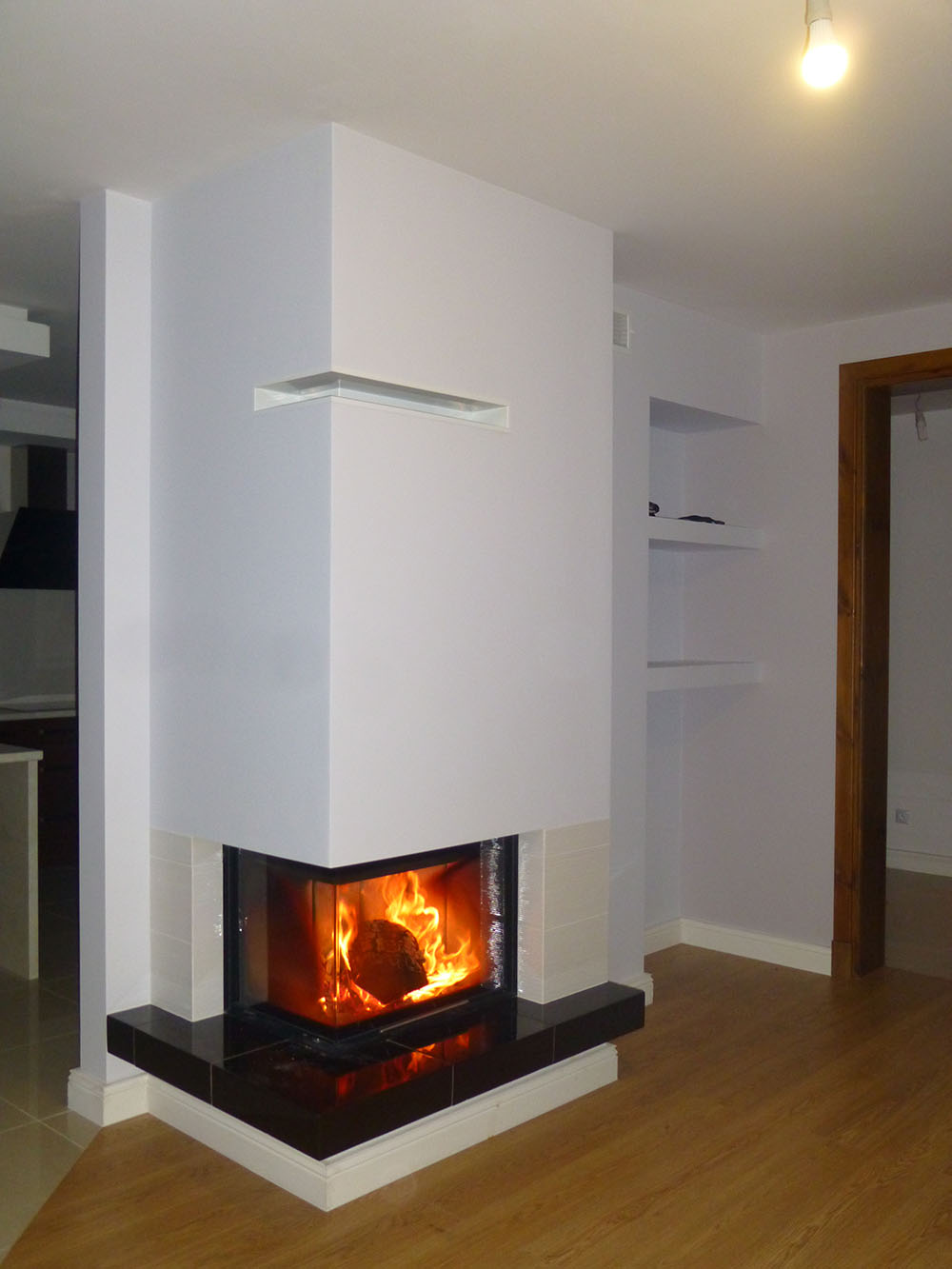 kominek okrągły kaflowy